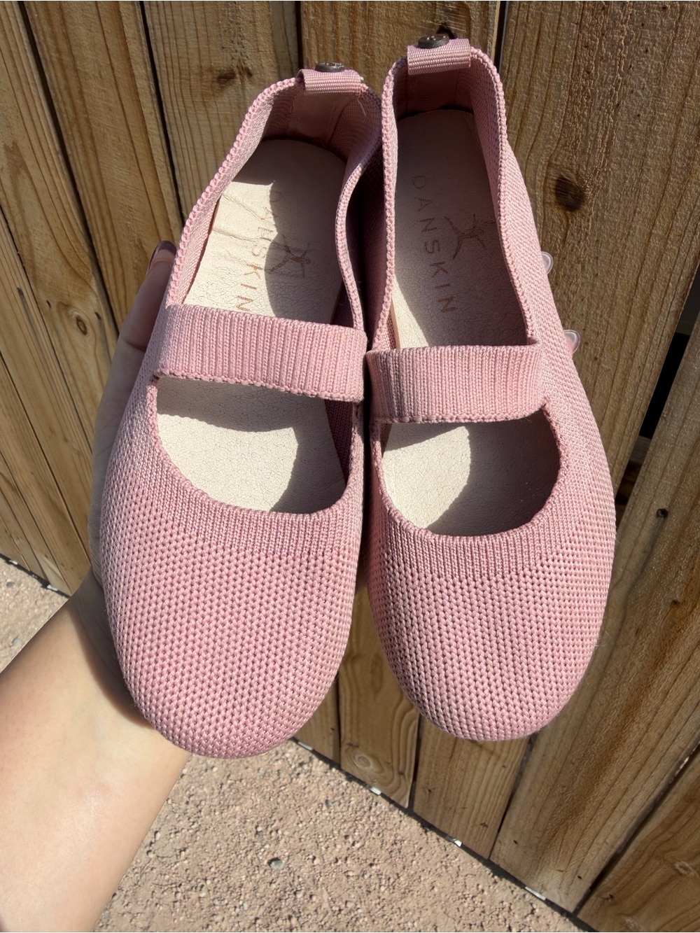 Danskin Pink Knit Mary Jane Flats for Kids